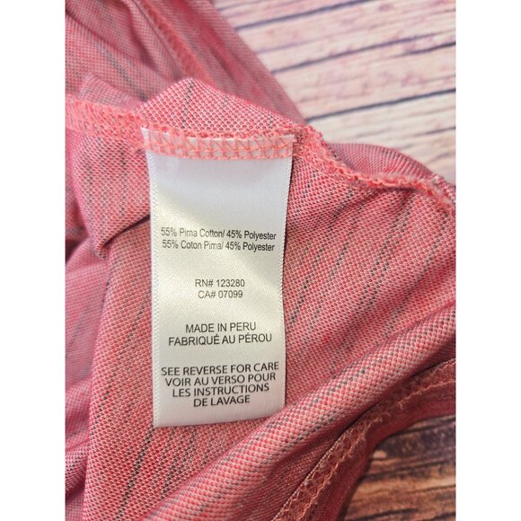 Travis Mathew Mens Red Heathered Polo Medium Pima Cotton Blend - Picture 6 of 9